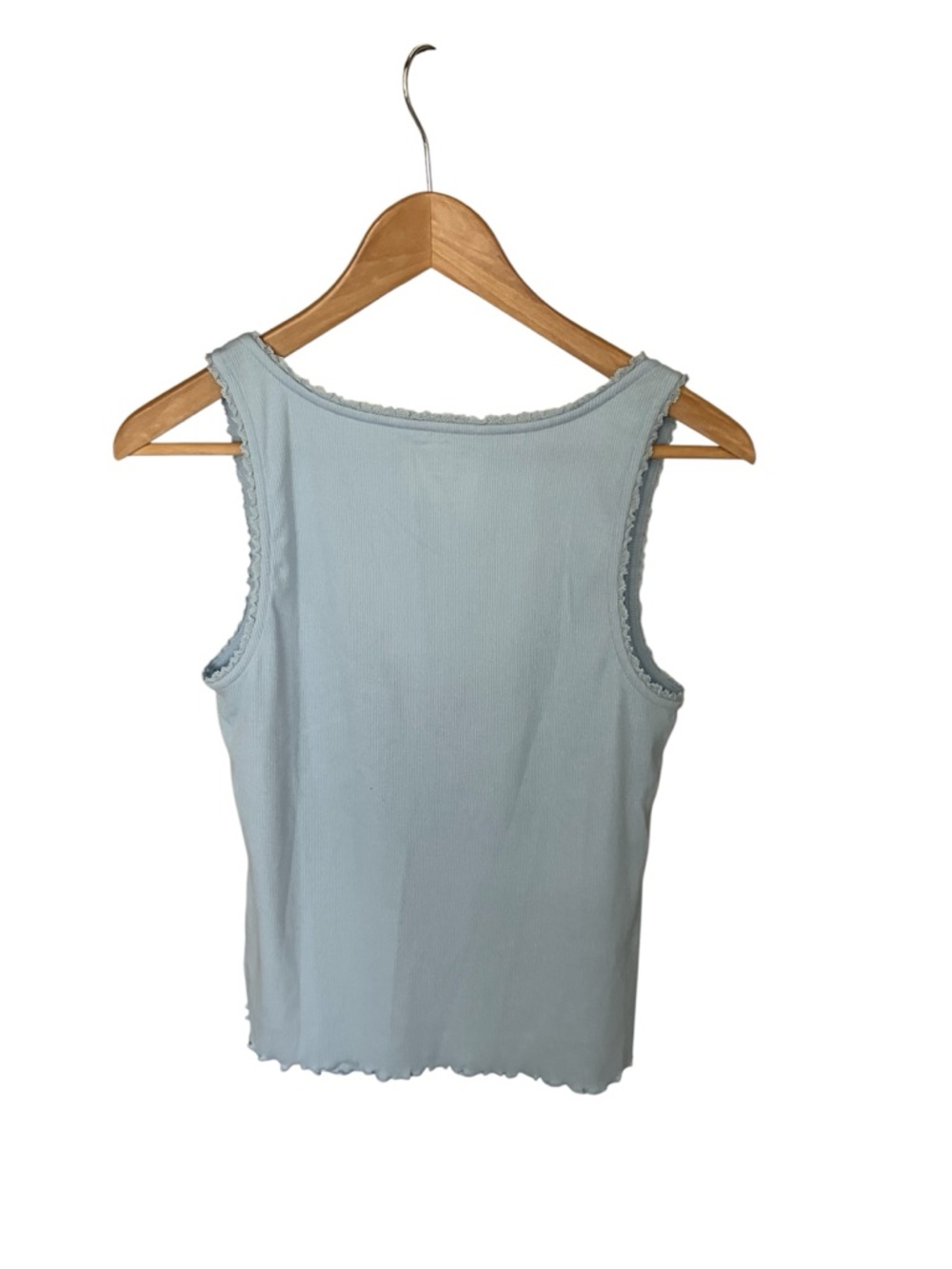 Old Navy Light Blue Ribbed Cinched-Front Tank Top size L - Picture 7 of 11